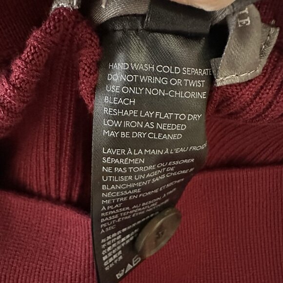 Anthropologie Maroon Small Ribbed Harem Pants Boho Lounge Wide Leg Cropped Ankle - Picture 11 of 11